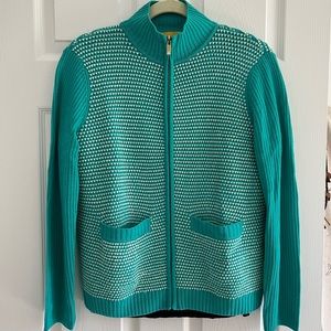 ST. JOHN zip up cardigan